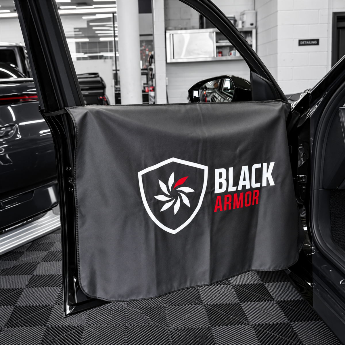 Black Armor Door Cover
