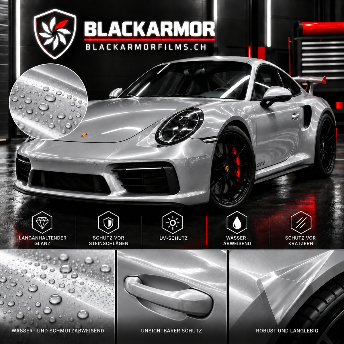 BLACK ARMOR TITAN PPF – Glänzende Lackschutzfolie-thumbmail-2